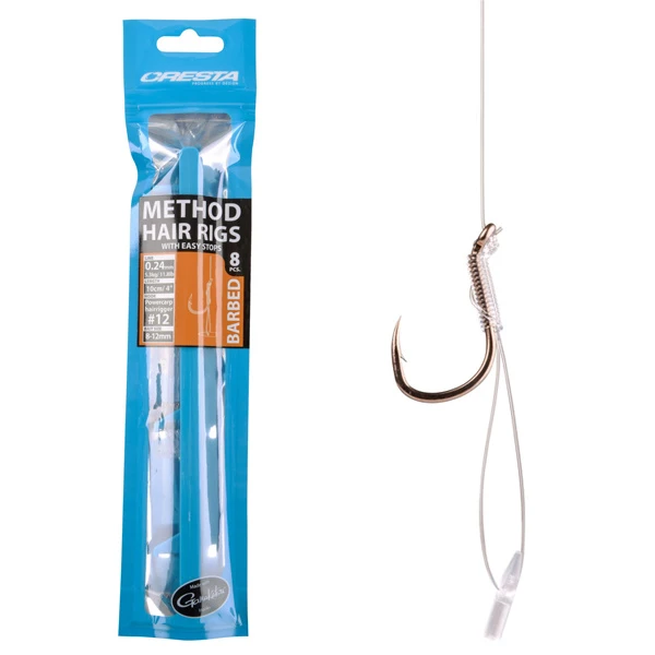 Cresta Easy Stop Method Hair Rigs - Barbed 3 Cresta Easy Stop Method Hair Rigs - Barbed