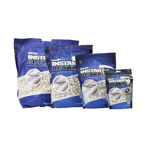NASH Instant Action Coconut Crème Boilies 3 NASH Instant Action Coconut Crème Boilies